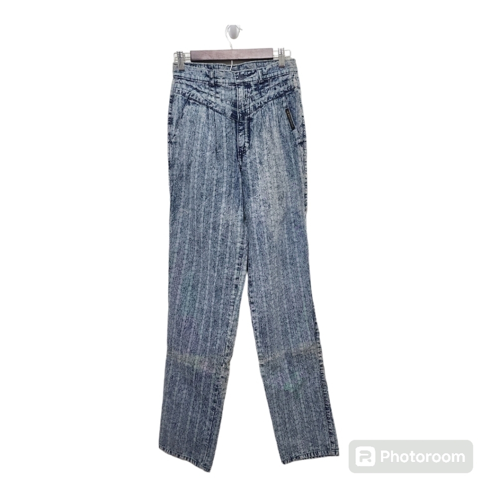 Vintage Rocky Mountain Western Pleated Front Blue Jeans Size 7